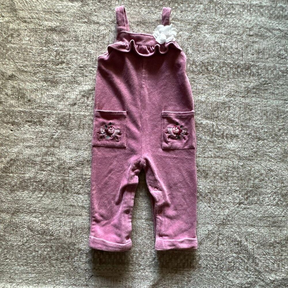 Unbranded size 24M pink baby girl overalls